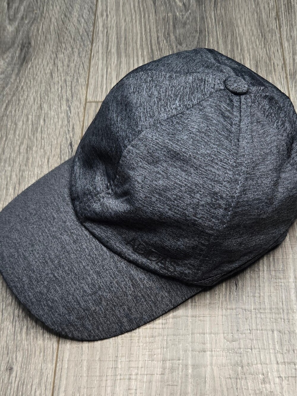 Adidas Climalite Heather Gray Black Adjustable Performance Running Cap.
